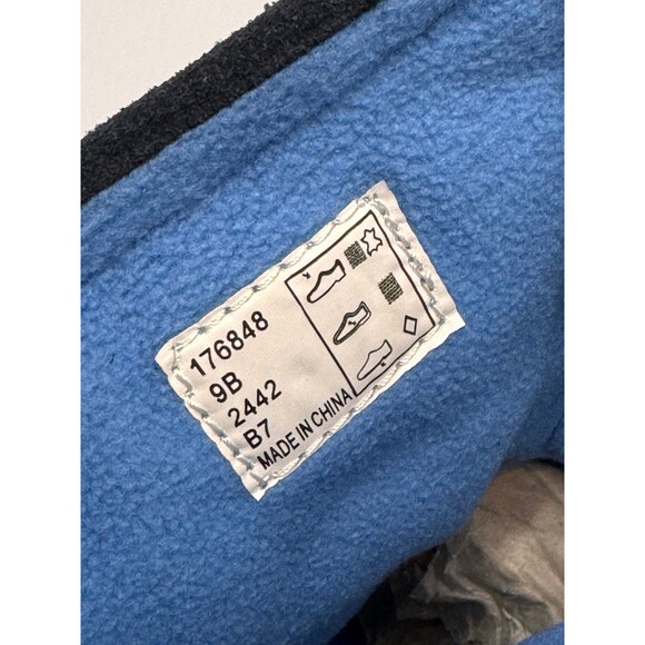 LANDS’ END Snow Winter Boots Navy Suede Plaid Quilted Design New Size 9 (Bx X) - Picture 9 of 12